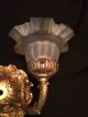 Art Deco Bathroom Antique Gold Wall Sconce Glass Tulip Lamp Shade 1 Chandeliers, Fixtures, Sconces photo 2