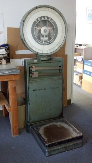 Toledo Honest Weight Scale Model 2081 Circa 1950 ' S (tall Upgright) photo