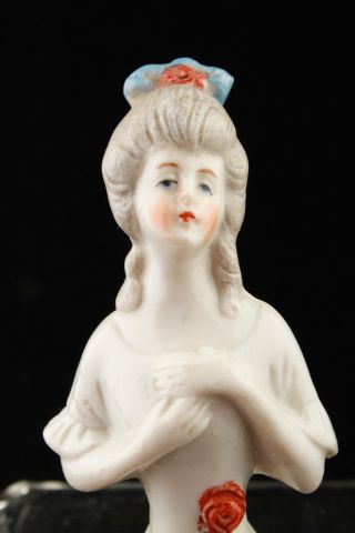 Antique Porcelain German Half Doll Figurine Pompadour Marie Antoinette 15506 photo