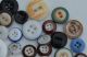 125+ Shabby Primitive China Button Mix Of Color Size Shape All Sew Thru Buttons photo 9