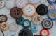 125+ Shabby Primitive China Button Mix Of Color Size Shape All Sew Thru Buttons photo 2