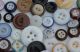 125+ Shabby Primitive China Button Mix Of Color Size Shape All Sew Thru Buttons photo 4