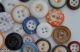 125+ Shabby Primitive China Button Mix Of Color Size Shape All Sew Thru Buttons photo 8