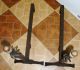 Mid - Century Modern Wrought Iron Andirons 19 1/4 Inches Tall 20 In Deep Hearth Ware photo 1