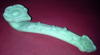 100% Natural Hand - Carved Jade Ruyi,  Symbol Of Wealth & Achievement 6.  75  L photo