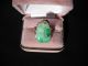 Vintage Bright Apple Green Carved Jadeite/jade And 14k Gold Ring Necklaces & Pendants photo 1