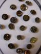 Antique Buttons - 21 Different Steel Diminutives Wire Shank Buttons photo 2