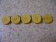 Antique Celluloid Buttons - Set Of 5 Sew Throughs With Center Insert Buttons photo 1