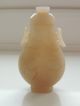 Rare Chinese “four Birds And Flowers” Jade Bottle With Cap Chinese photo 2