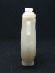 Rare Chinese “four Birds And Flowers” Jade Bottle With Cap Chinese photo 6