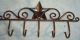 Rustic Early American Country Barn Star Key Hanger Holder Aged Copper 5 Hooks Hooks & Brackets photo 5