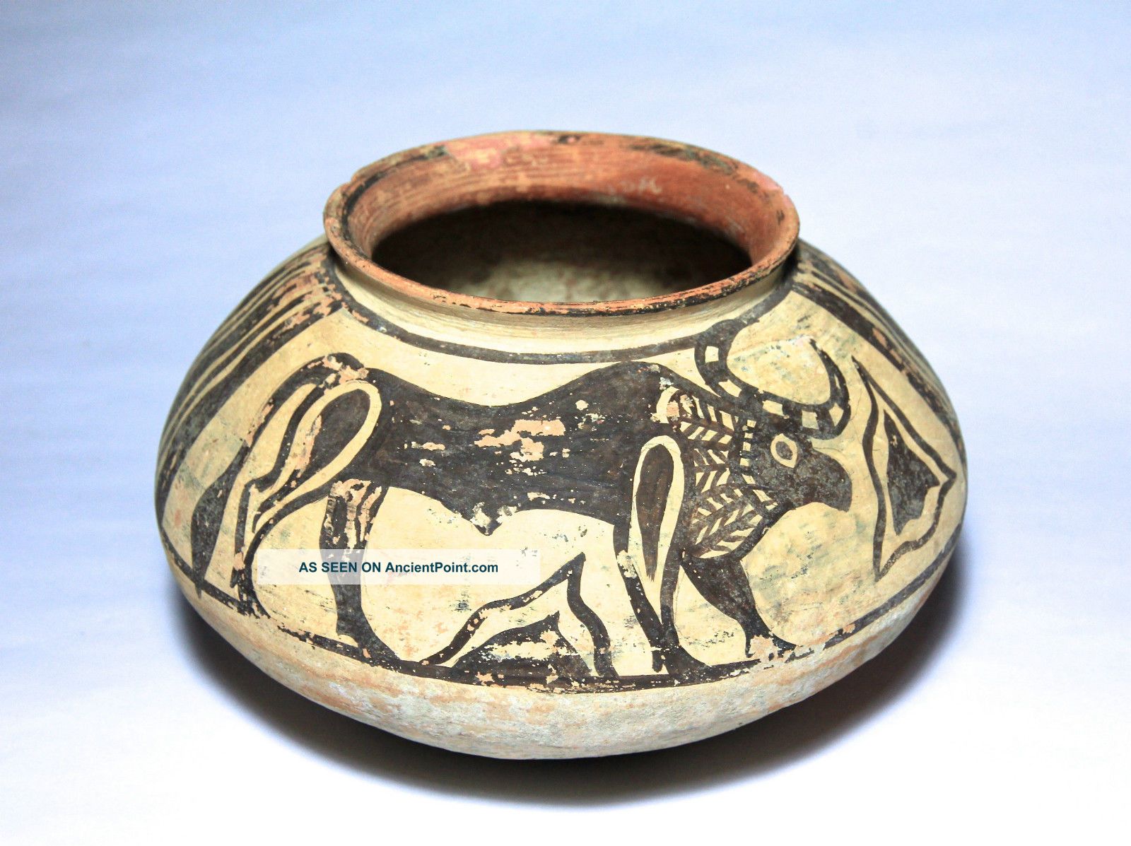 Ancient Near Eastern Indus Valley Mehgarh Large Vessel With Animals 3000 - 1700 Bc Near Eastern photo