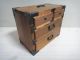 Japanese Small Tansu Drawer Chest Hikidashi Traditional Wooden Pattern Boxes photo 1