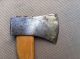 Antique Native American Indian H/made Knife Axe W/leather Scabbard Sheath Sign Native American photo 5