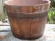 Antique Primitive Wood Sap Bucket W Bail Handle Aafa Primitives photo 1