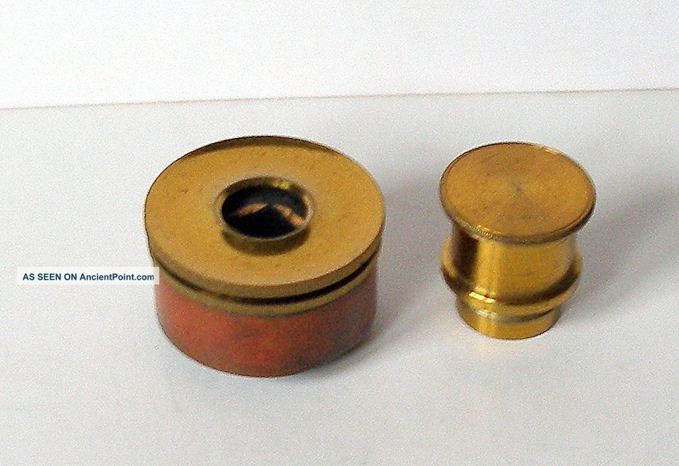 19th.  C.  Brass Microscope Accessory: Polarising Set & Built In Selenite Other photo