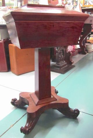 Victorian Sewing Table,  Stand,  Burl Walnut,  1870 ' S,  Hidden Secret Compartment photo