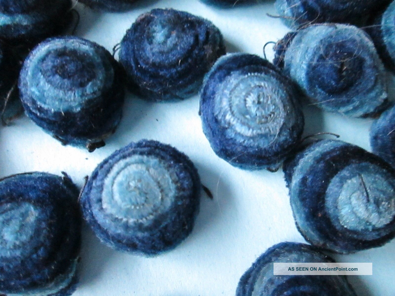 Antique Victorian Handmade Buttons - 30 Pieces From Cotton - Chenille Buttons photo