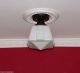 157 Vintage 40s Art Deco Ceiling Light Lamp Fixture Geometric Chandeliers, Fixtures, Sconces photo 2