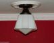 157 Vintage 40s Art Deco Ceiling Light Lamp Fixture Geometric Chandeliers, Fixtures, Sconces photo 4