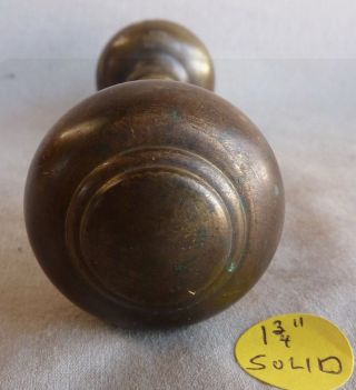 Door Knobs (pr) Cute/small Very Deco Solid Brass (not Hollow) 1 3/4 