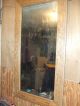 Large Antique Rustic Oak Mission Arts & Crafts Wood Frame Mirror Mirrors photo 4