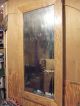 Large Antique Rustic Oak Mission Arts & Crafts Wood Frame Mirror Mirrors photo 5