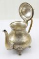 Indian Antique Hand Crafted Nickel Plated Brass Teapot (kettle) Vpa335 India photo 2