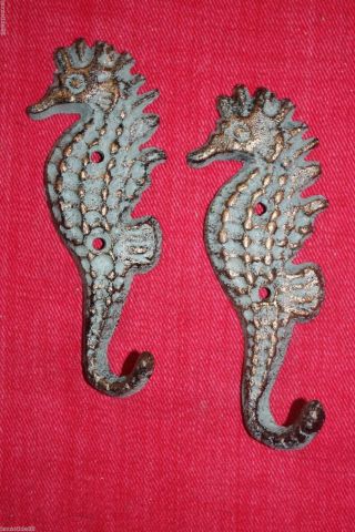 (4) Bronze Look,  Seahorse,  Wall Hooks,  Coat Hook,  Christmas Gift,  Girls N - 25 photo