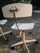 Pair Vintage Labofa Mid - Century Industrial Drafting White Modern Office Chairs Mid-Century Modernism photo 5