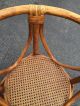 Vintage Bamboo Dining Table Rattan & Wicker Base W/ Square Glass Top W Cane. Post-1950 photo 9