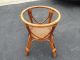 Vintage Bamboo Dining Table Rattan & Wicker Base W/ Square Glass Top W Cane. Post-1950 photo 6