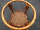 Vintage Bamboo Dining Table Rattan & Wicker Base W/ Square Glass Top W Cane. Post-1950 photo 7