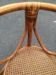 Vintage Bamboo Dining Table Rattan & Wicker Base W/ Square Glass Top W Cane. Post-1950 photo 8