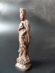 Finely Crafted Chinese Natural Wood Carved Guanyin Statue Kwan-yin photo 3