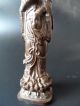 Finely Crafted Chinese Natural Wood Carved Guanyin Statue Kwan-yin photo 5