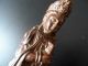 Finely Crafted Chinese Natural Wood Carved Guanyin Statue Kwan-yin photo 7
