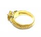 Rose Cut Diamond & Yellow Sapphire Gold Plated Vintage Look Jewelry Ring Size 7 Islamic photo 3