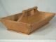 Antique 19th Century Knife Tray In Mustard Paint Primitives photo 2