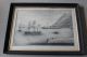 Large Framed Signed Antique Harbor Scene/ships/lighthouse/church/mid 1800s Other photo 1