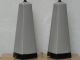 Mid Century Table Lamps Ceramic Taupe Black Red Obelisk Table Lamps Blond Girls Mid-Century Modernism photo 4