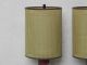 Mid Century Table Lamps Ceramic Taupe Black Red Obelisk Table Lamps Blond Girls Mid-Century Modernism photo 5