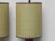 Mid Century Table Lamps Ceramic Taupe Black Red Obelisk Table Lamps Blond Girls Mid-Century Modernism photo 6