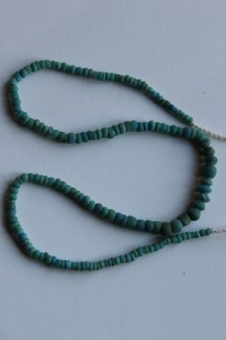 Roman Restrung Blue Glass Necklace 1/2nd Century Ad photo