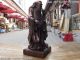 9 Chinese Pure Red Bronze Standing Great Philosopher Founder Taoism Laozi Statue Other photo 1