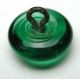 Antique Charmstring Glass Button Green Dome W/ Whit Dot Swirl Back Buttons photo 2