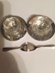 Wmf & Crystal Matching Pair Salts / Salt Cellars W/ Figural Spoons Other photo 3