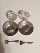 Wmf & Crystal Matching Pair Salts / Salt Cellars W/ Figural Spoons Other photo 5