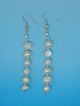 Old Natural Mother Pearl Beads Earrings Genuines Chinese photo 1