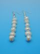 Old Natural Mother Pearl Beads Earrings Genuines Chinese photo 2